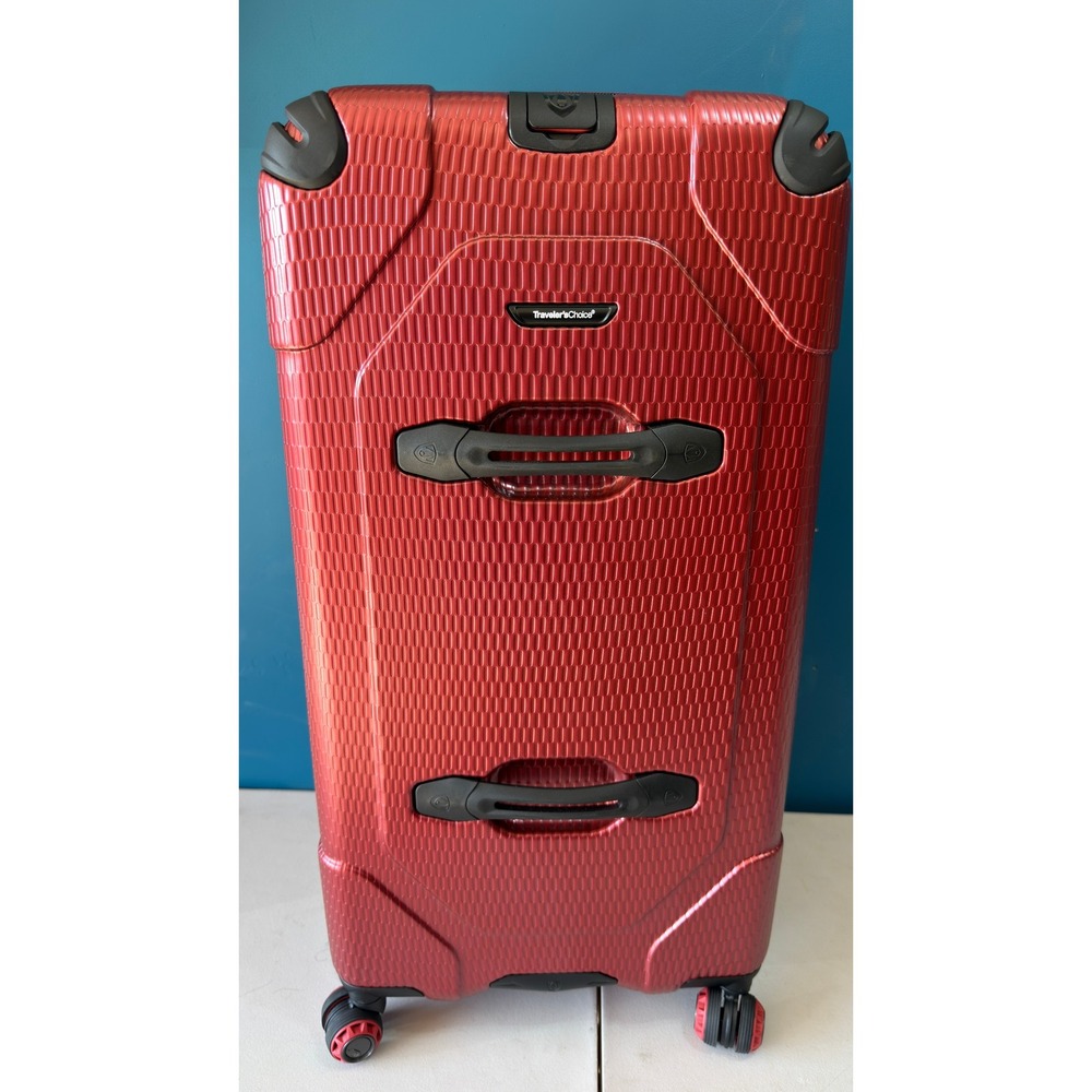 Traveler's Choice Maxporter II 31-inch Spinner Trunk Luggage Red TC09040-A